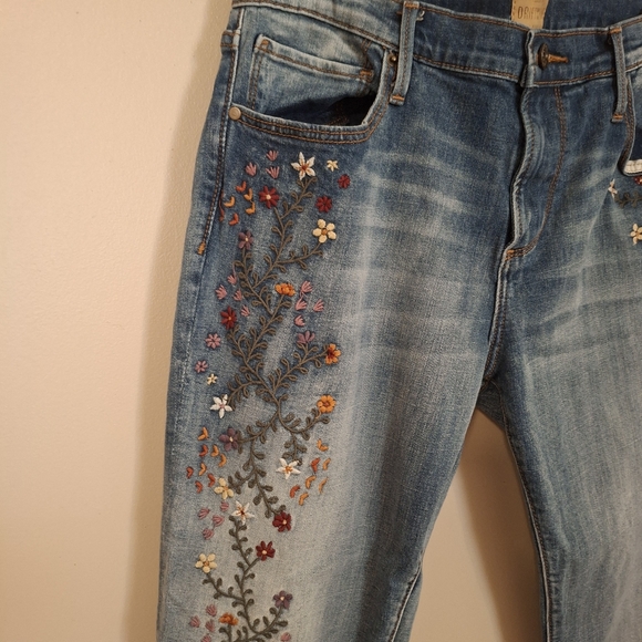 Sundance Driftwood Embroidered KELLY Jeans 31 ALTERED HEM Festival Boho - Picture 3 of 10